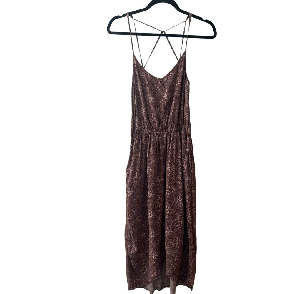 Carve Designs women’s Grayson Dress Midi Sleeveless Rayon Elastic Waist Sz XS